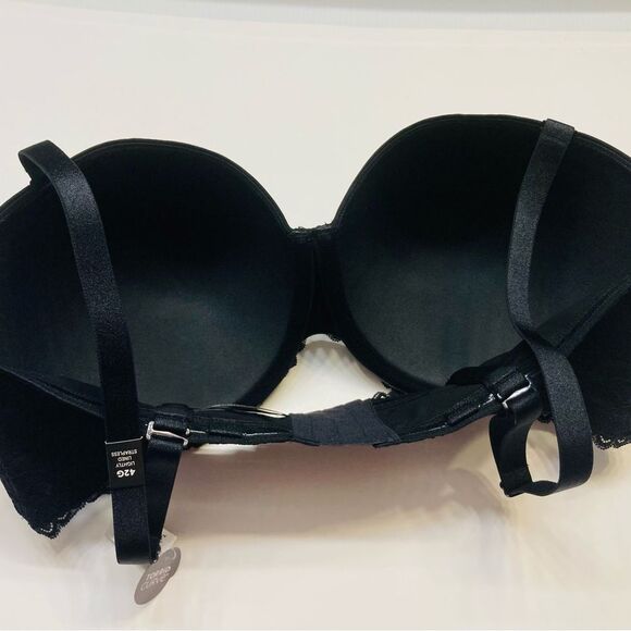 Torrid Bombshell Everyday Strapless lightly Lined Bra Black Plus Size 42G NEW - Picture 4 of 10